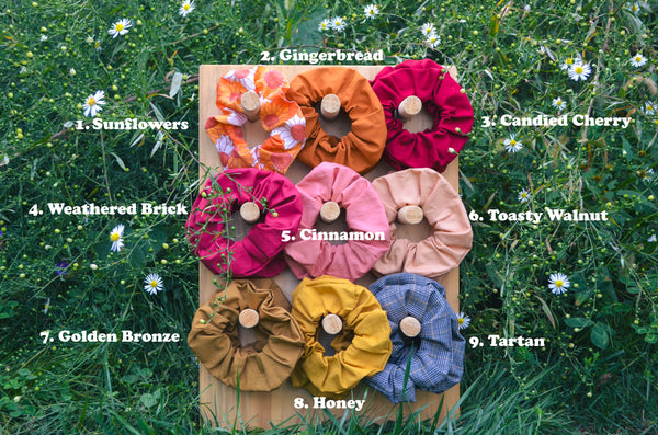 Warm Autumn Cotton Scrunchies