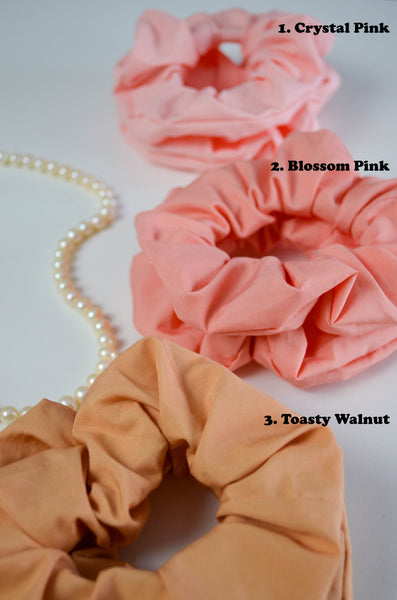 Bright Tropical Cotton Scrunchies