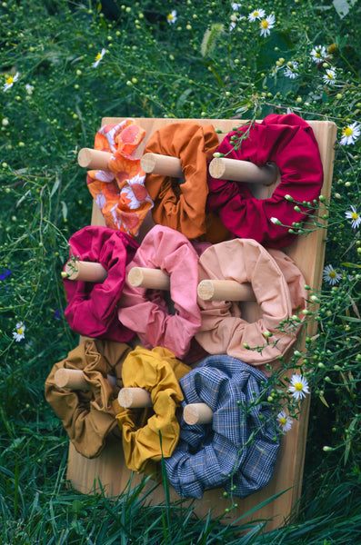 Warm Autumn Cotton Scrunchies