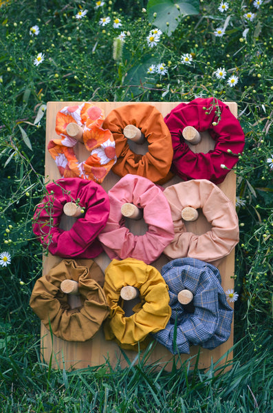 Warm Autumn Cotton Scrunchies