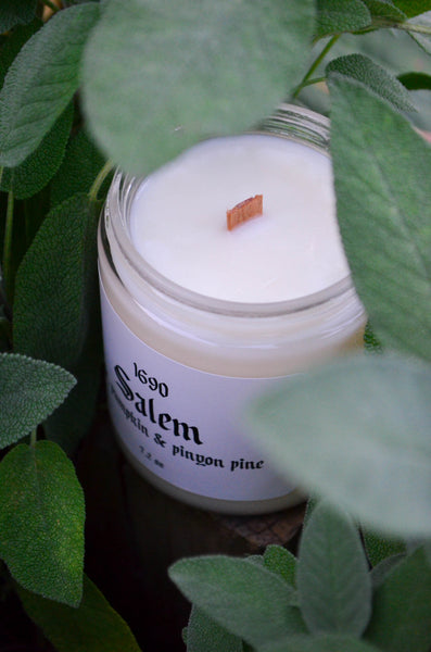 Salem Wood Wick Scented Soy Candle 7.2 oz