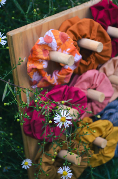 Warm Autumn Cotton Scrunchies