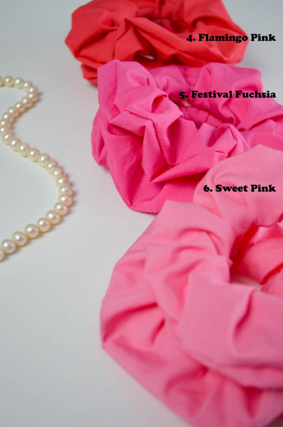 Bright Tropical Cotton Scrunchies