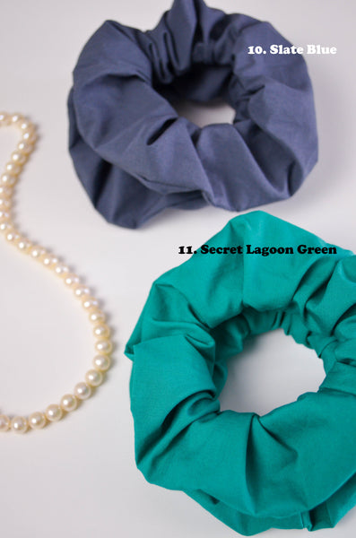 Bright Tropical Cotton Scrunchies