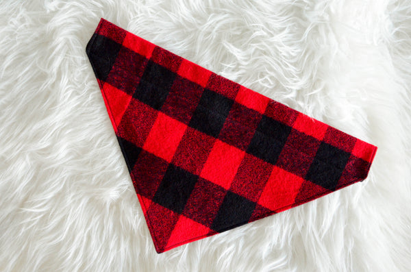 Buffalo Plaid Flannel Dog Bandana