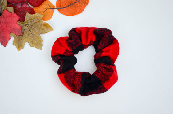 Buffalo Plaid Flannel Scrunchie