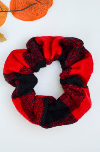 Buffalo Plaid Flannel Scrunchie