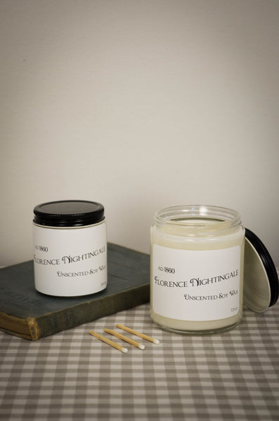 Florence Nightingale Unscented Soy Candle 7.2 oz