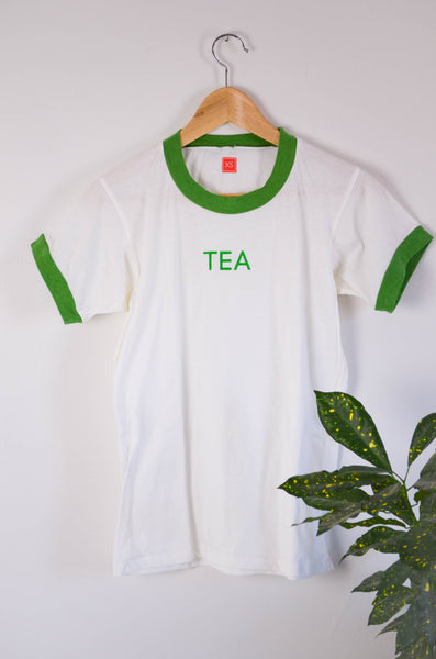 Tea Unisex Screen Print Ringer Tee