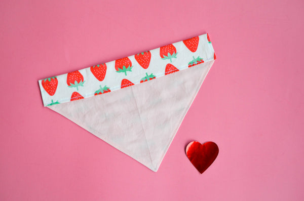 Strawberry Organic Cotton Dog Bandana