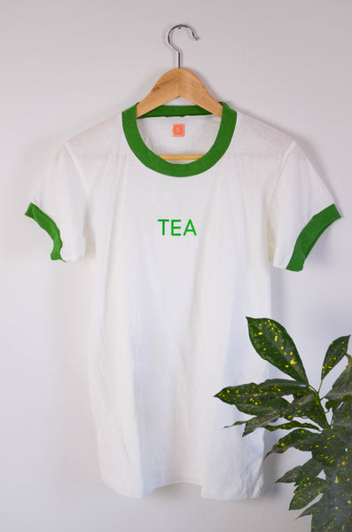 Tea Unisex Screen Print Ringer Tee