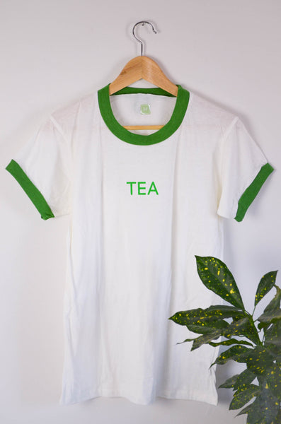 Tea Unisex Screen Print Ringer Tee