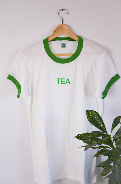 Tea Unisex Screen Print Ringer Tee