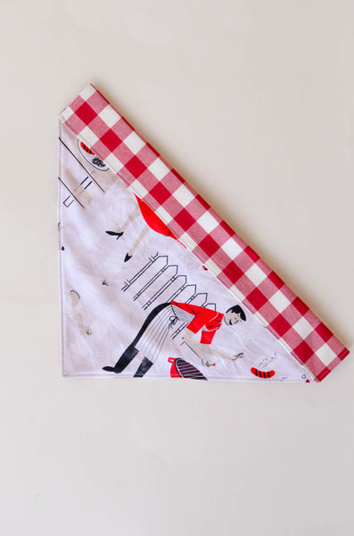 Reversible Picnic Organic Cotton Dog Bandana