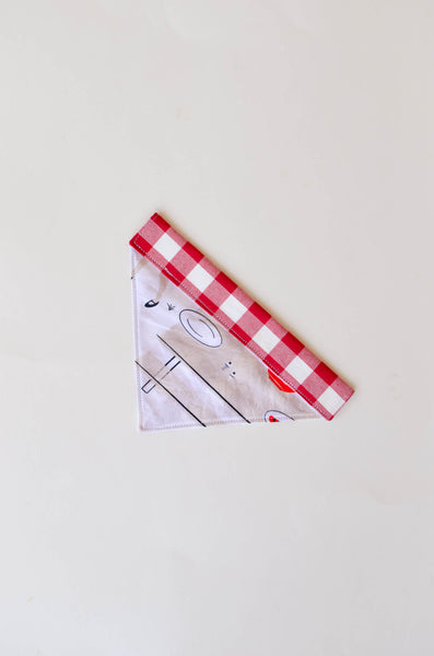 Reversible Picnic Organic Cotton Dog Bandana