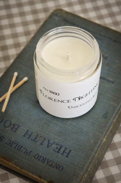 Florence Nightingale Unscented Soy Candle 3.5 oz