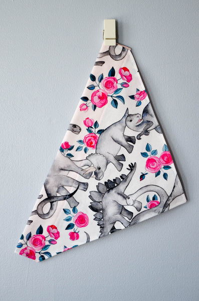 Tea Rex Cotton Dog Bandana