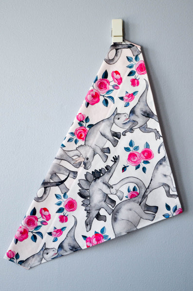 Tea Rex Cotton Dog Bandana