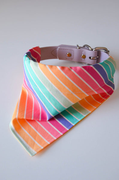 Retro Rainbow Cotton Dog Bandana
