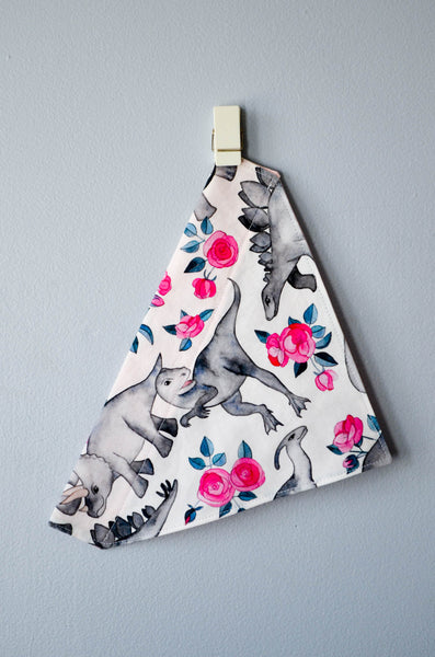 Tea Rex Cotton Dog Bandana