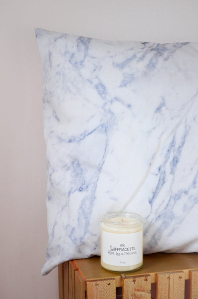 Marble Cotton Twill Cushion Cover