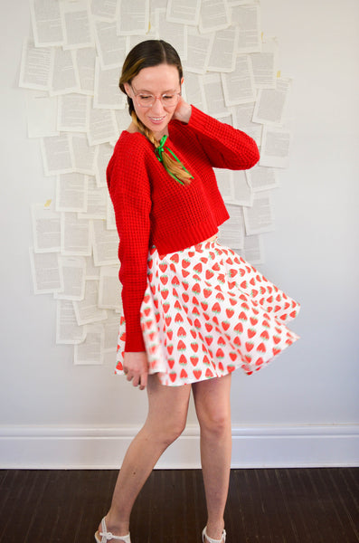 Strawberry Jammer Organic Cotton Skirt