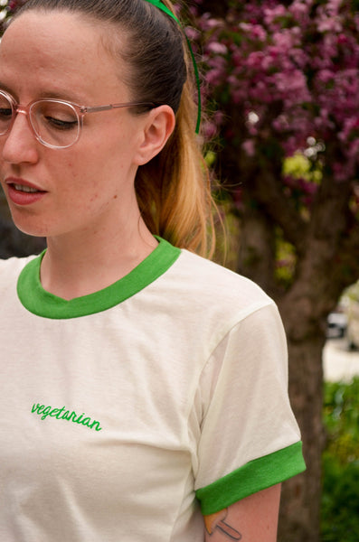 Vegetarian Unisex Screen Print Tee