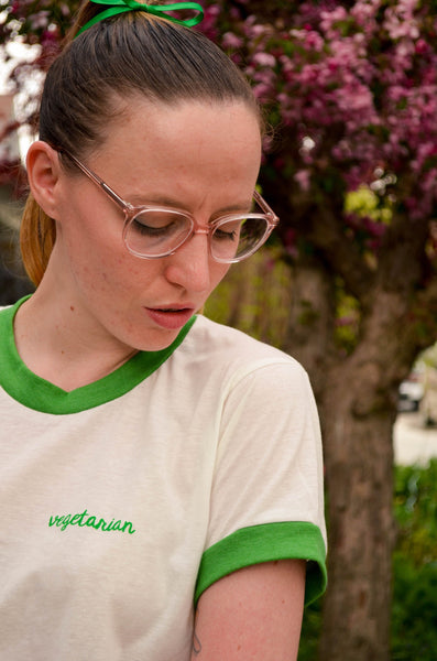 Vegetarian Unisex Screen Print Tee