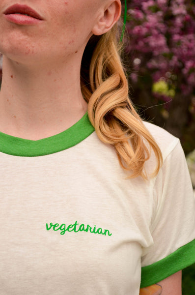 Vegetarian Unisex Screen Print Tee