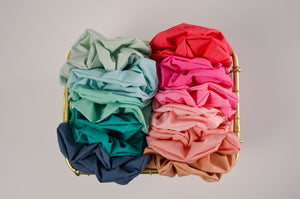 Bright Tropical Cotton Scrunchies