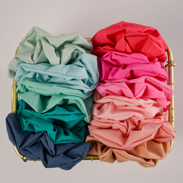 Bright Tropical Cotton Scrunchies