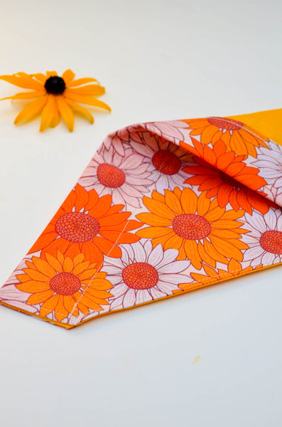 Sunflowers Organic Cotton Dog Bandana