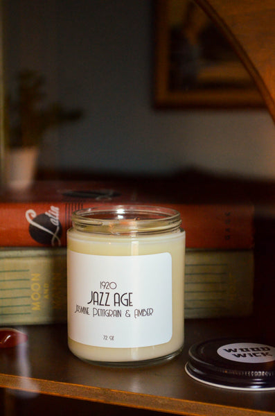 Jazz Age Wood Wick Scented Soy Candle 8oz