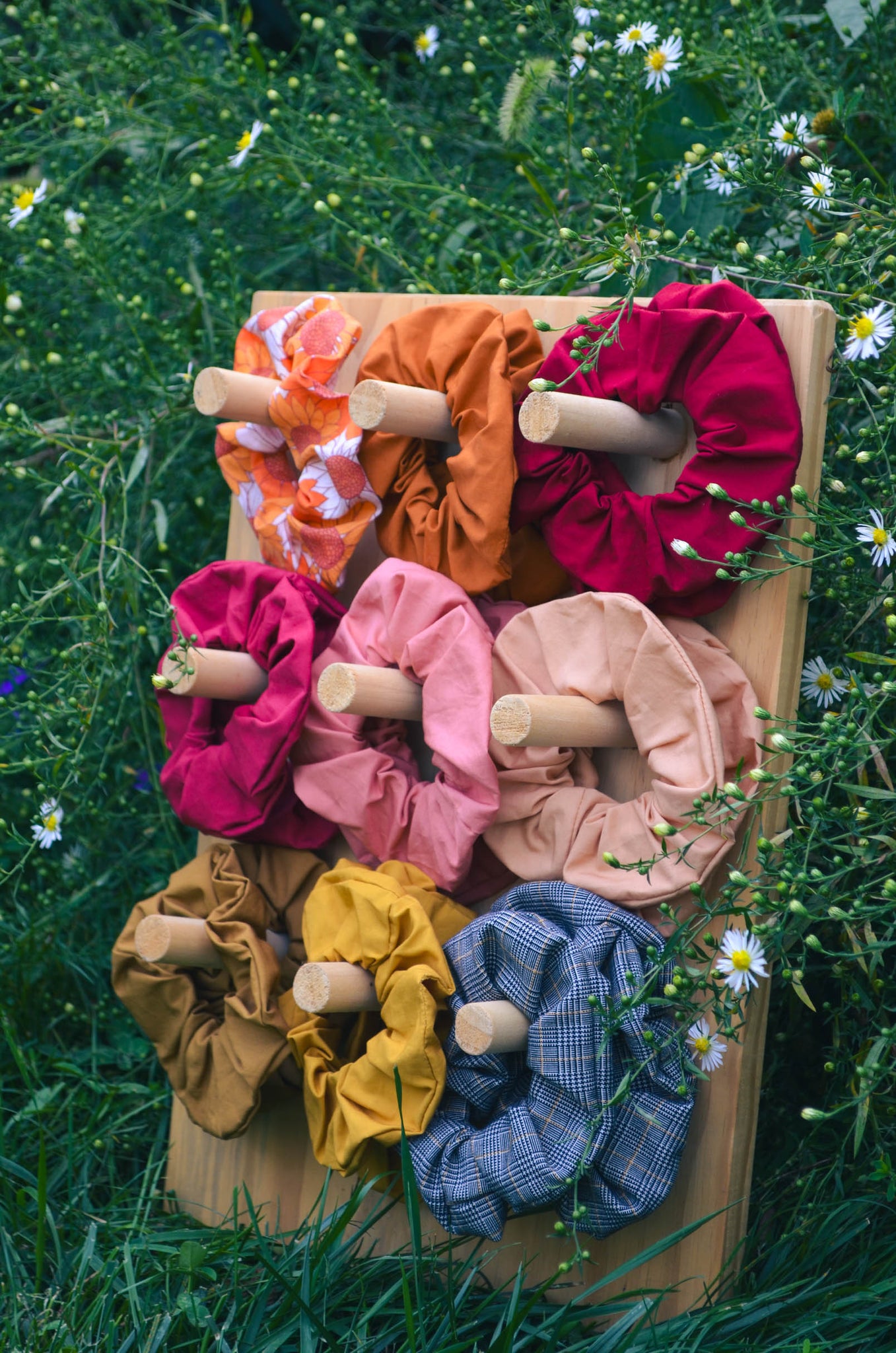 Warm Autumn Cotton Scrunchies