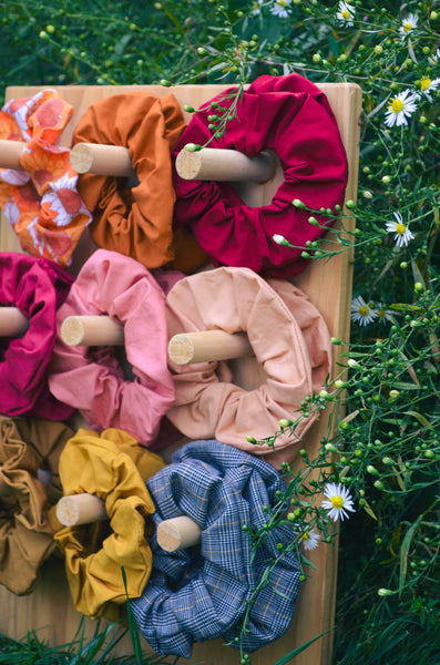 Warm Autumn Cotton Scrunchies