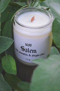 Salem Wood Wick Scented Soy Candle 7.2 oz