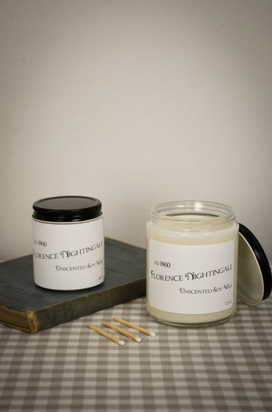 Florence Nightingale Unscented Soy Candle 3.5 oz