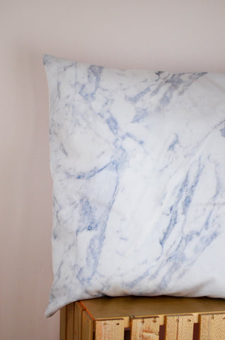 Marble Cotton Twill Cushion Cover