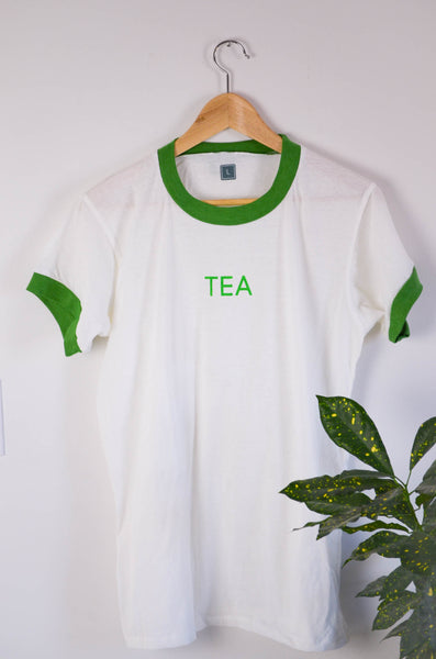 Tea Unisex Screen Print Ringer Tee