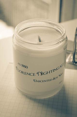 Florence Nightingale Wood Wick Unscented Soy Candle 7.2 oz