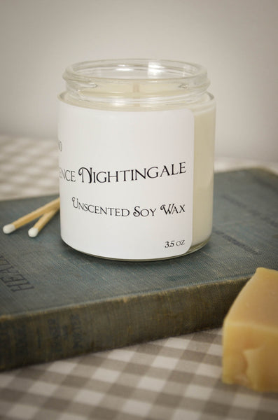 Florence Nightingale Unscented Soy Candle 3.5 oz