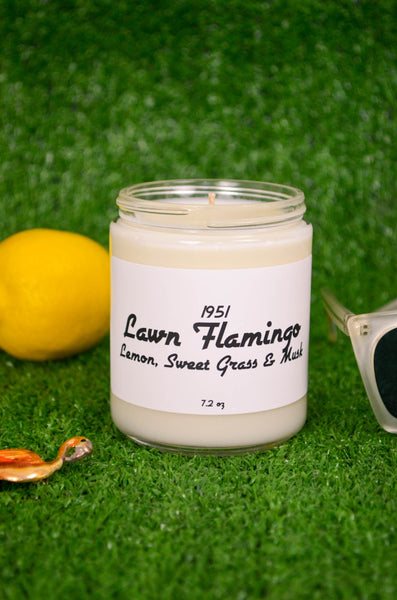 Lawn Flamingo Scented Soy Candle 7.2 oz