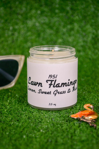 Lawn Flamingo Scented Soy Candle 3.5 oz
