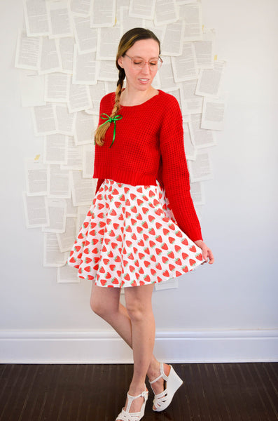 Strawberry Jammer Organic Cotton Skirt